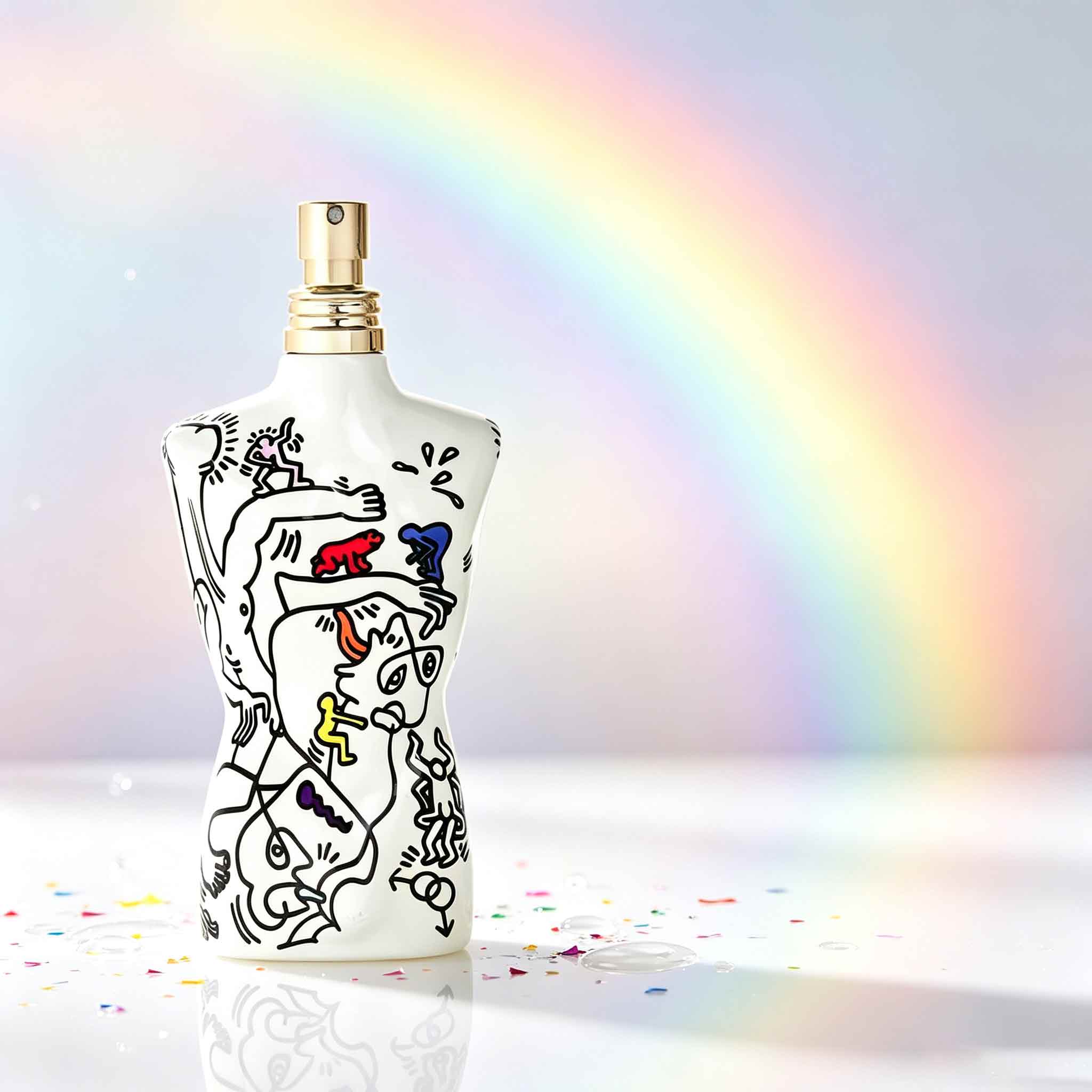 Perfume Fragrance Jean Paul Gaultier Le Male - ジャン・ポール・ゴルチエ ル・マル プライドエディション コラボレーション限定 メンズ香水、ミントバニラフゼアの香り、オリジナルギフトボックス