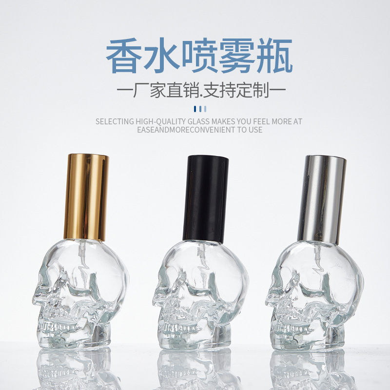 Perfume Fragrance World Aromatix X Xandal 100Ml Unisex - 30/50/100ml クリエイティブスカルガラススプレーボトル、空の高級香水アトマイザー、ポータブル詰め替え式旅行必需品