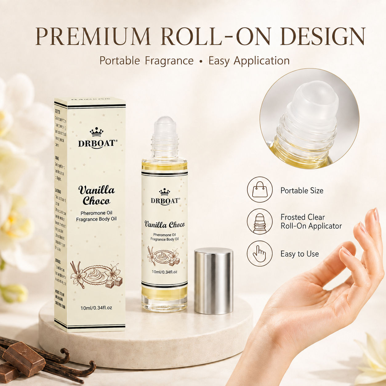 女性用 バニラ チョコレート サンダルウッド ロールオン 香 - Perfume Fragrance Oil のレビューと価格