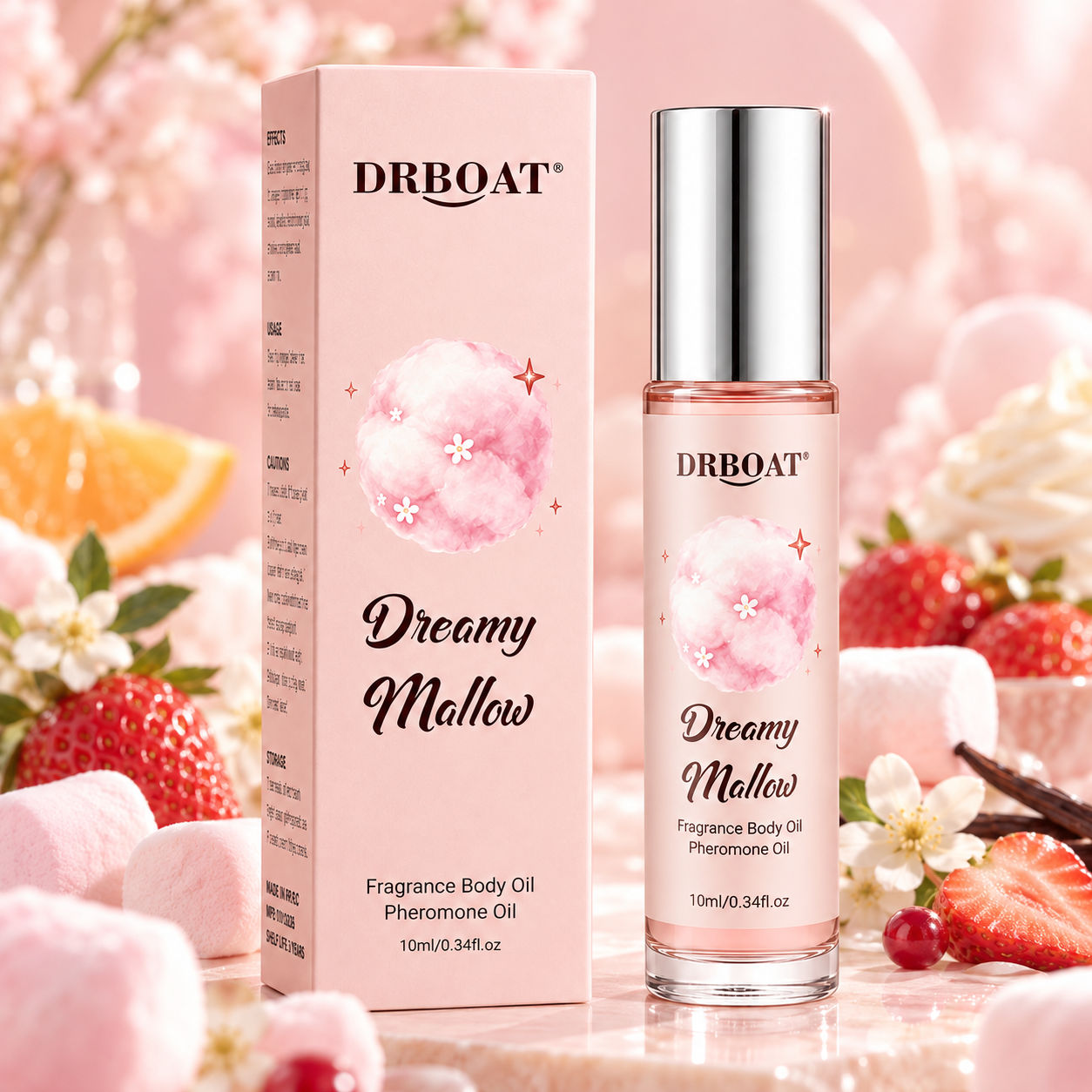 女性用ロールオン香水オイル、マシュマロストロベリーの甘美な香 - Perfume Fragrance Oil のレビューと価格