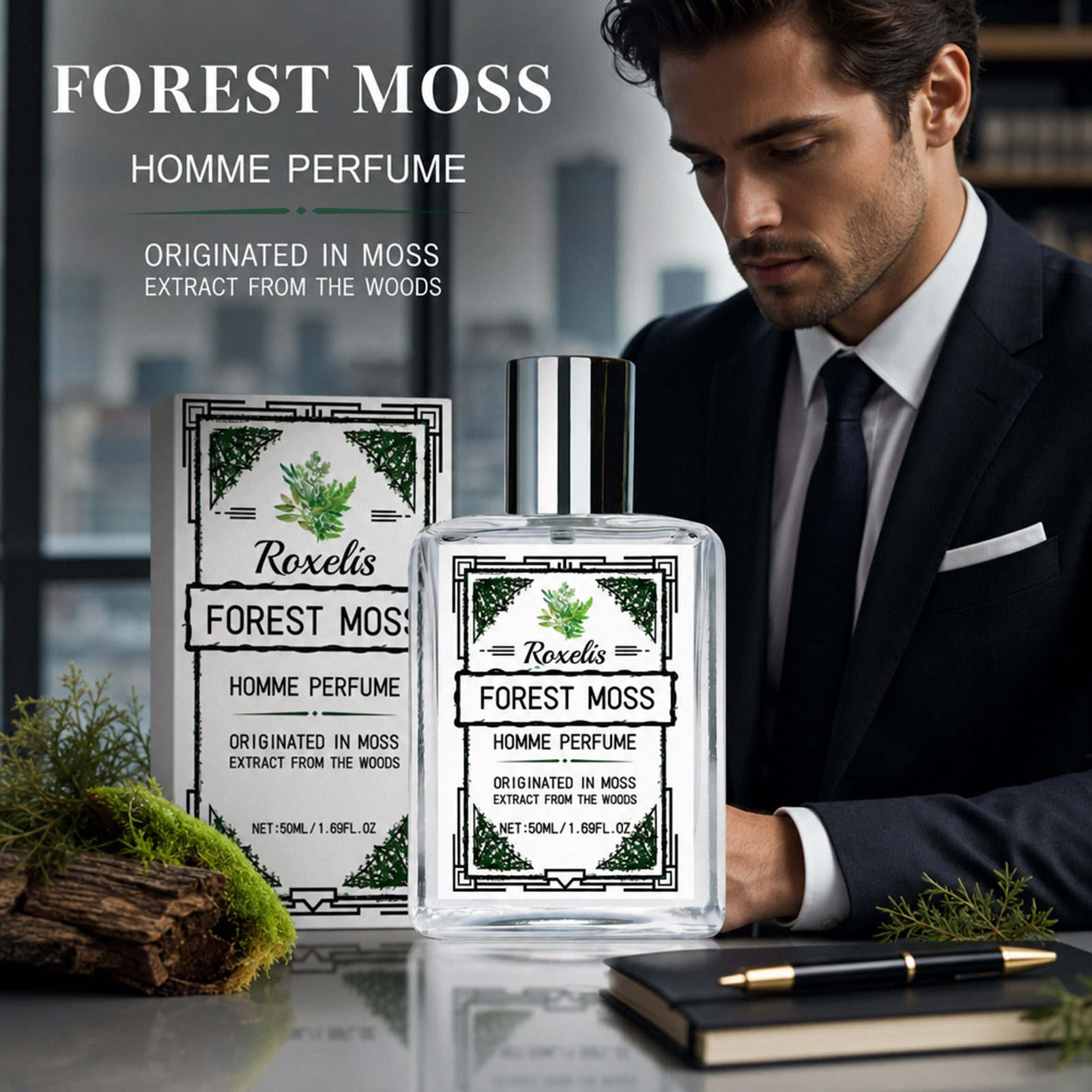 森とウイスキーの香りの香水、優雅さを醸し出し、持続する魅力、 - Perfume Alcohol Fragrance のレビューと価格